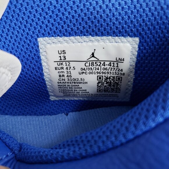 Size 13 Nike Air Jordan 1 Retro Low MCS Royal Blue Cleats Football Baseball main image 12